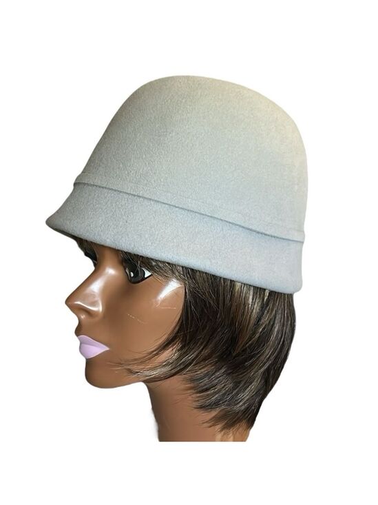 Jeanne Marie by Kathy Jeanne Felt Cloche Hat in Light Gray main image 7